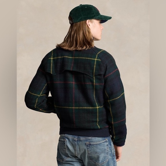 Plaid Wool Twill Jacket Polo Ralph Lauren men’s L COLOR:Hunting Stuart Tartan - Picture 5 of 10